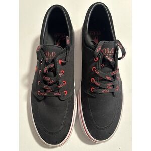 Polo Ralph Lauren‎ Faxon X Mens Sneakers Black Red Canvas Low Top Shoes 12 D